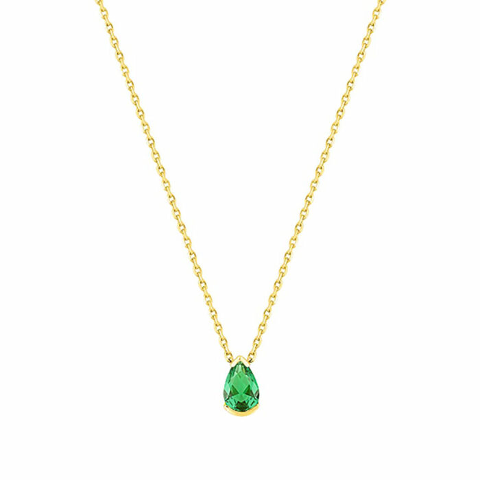 Emerald Pear Necklace